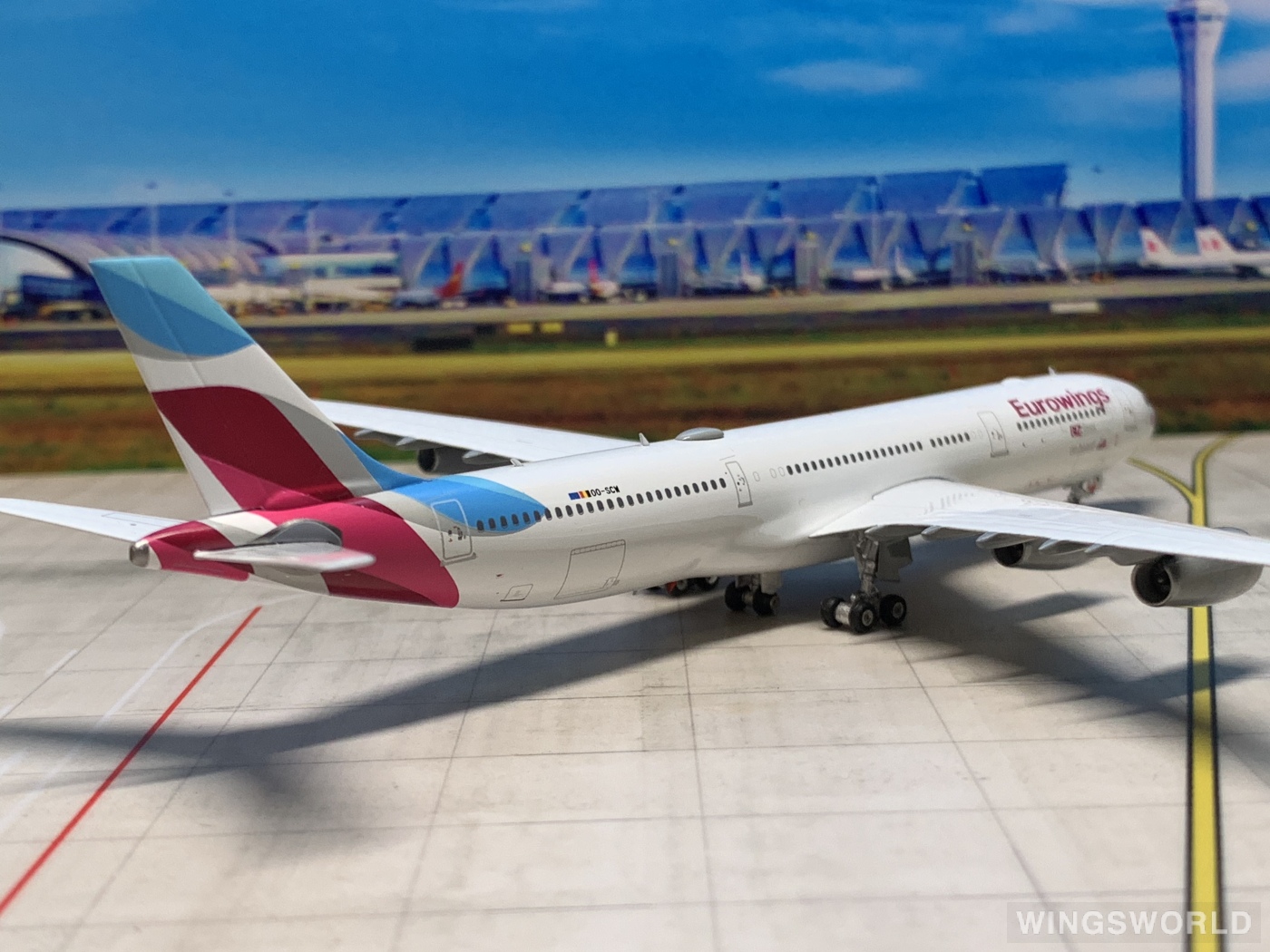 Phoenix 1:400 PH04205 Eurowings 欧洲之翼航空 Airbus A340-300 OO-SCW