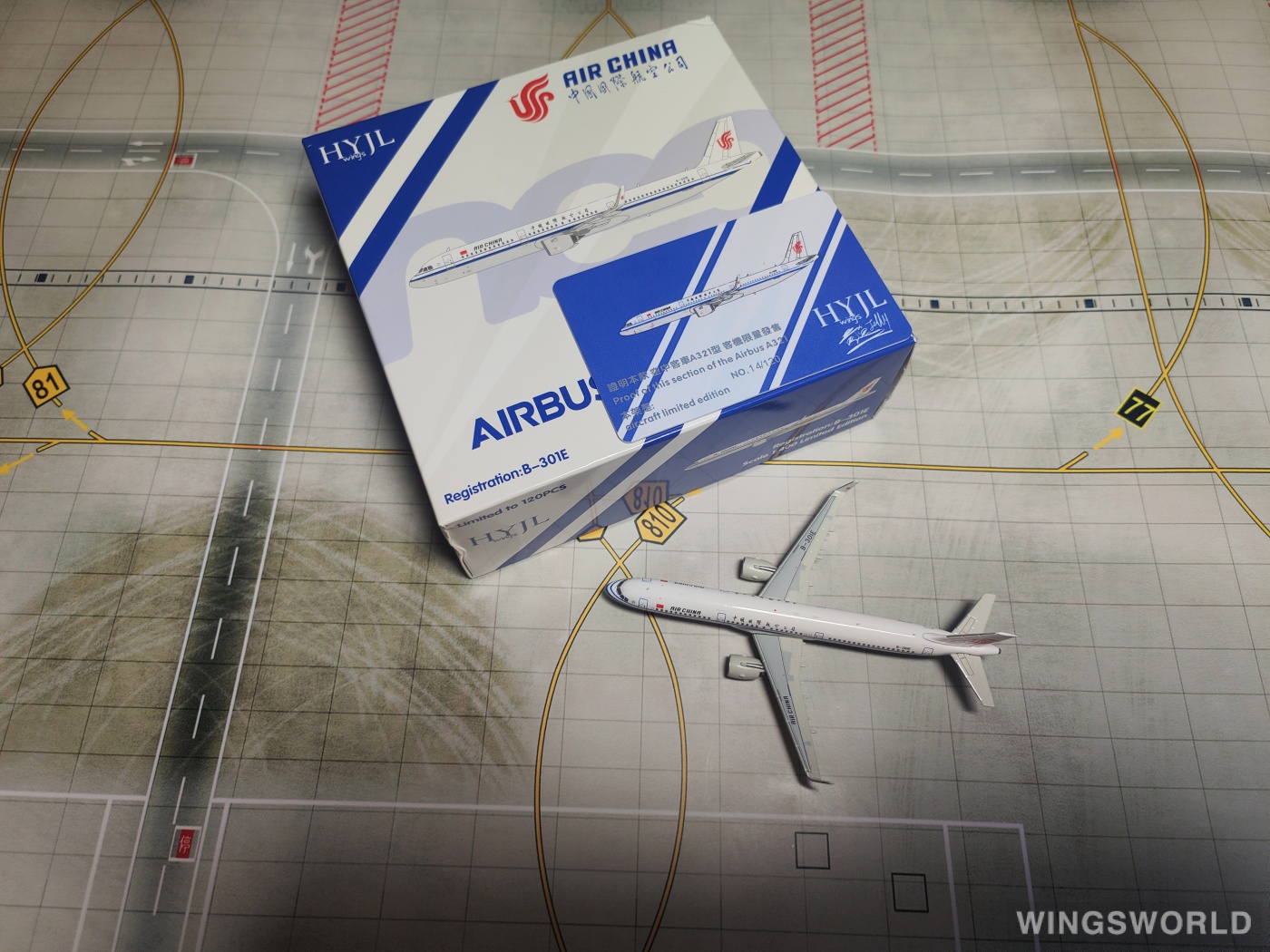 HYJLwings 1:400 HYJL81062 Air China 中国国际航空 Airbus A321 B-301E