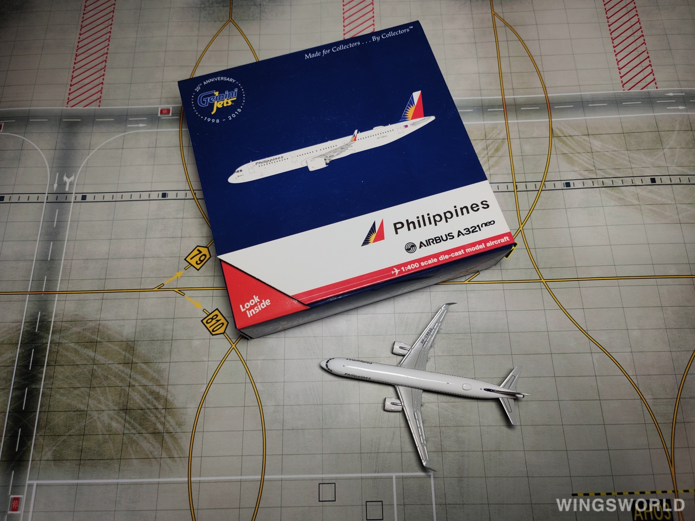 Geminijets 1:400 GJPAL1825 Philippine Airlines 菲律宾航空 Airbus A321neo RP-C9930