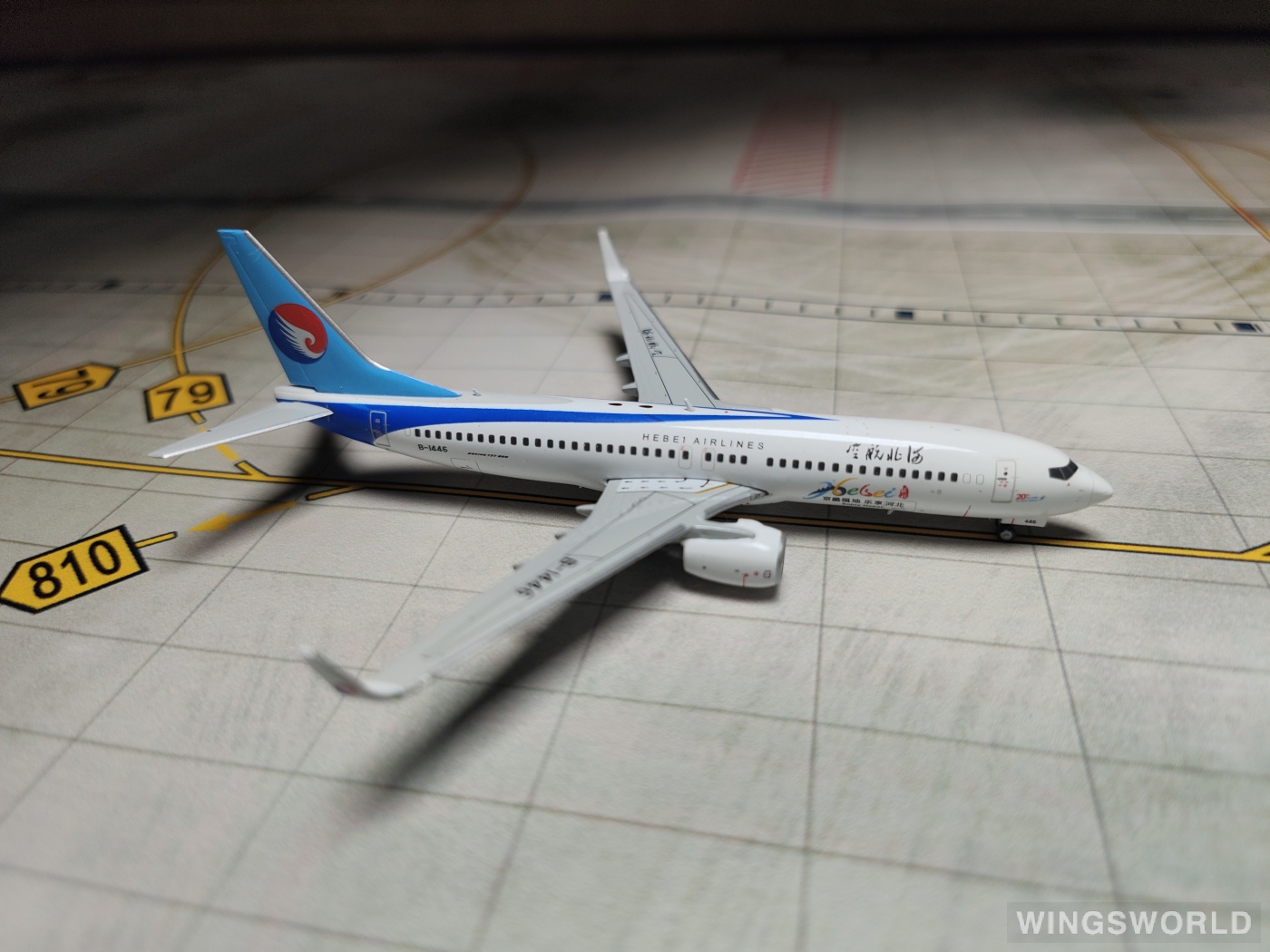 JC Wings 1:400 XX4128 Hebei Airlines 河北航空 Boeing 737-800 B-1446