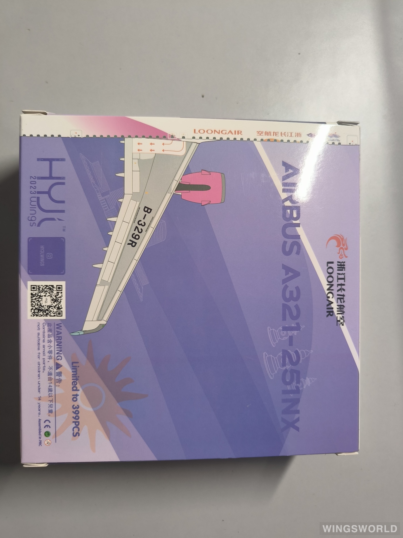 HYJLwings 1:400 HY210091 Loong Air 浙江长龙航空 Airbus A321neo B-329R