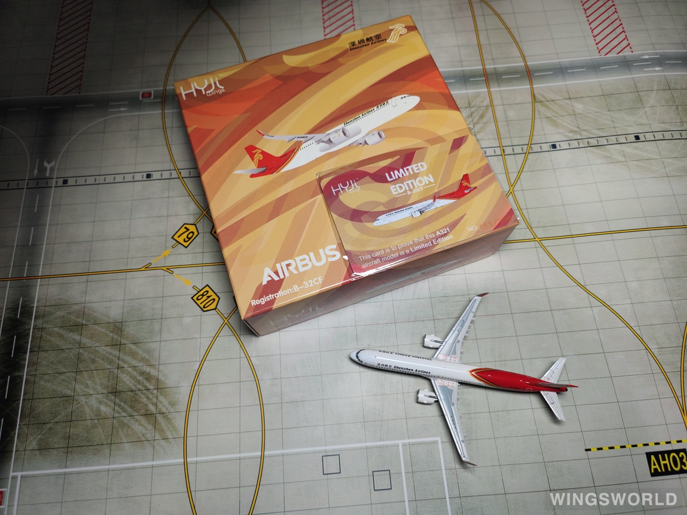 HYJLwings 1:400 HY210090 Shenzhen Airlines 深圳航空 Airbus A321neo B-32CF