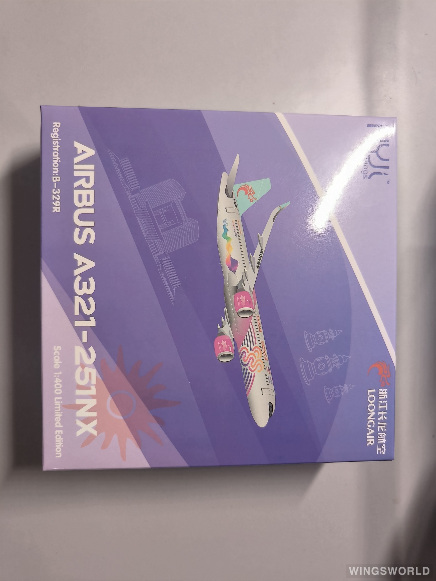 HYJLwings 1:400 HY210091 Loong Air 浙江长龙航空 Airbus A321neo B-329R
