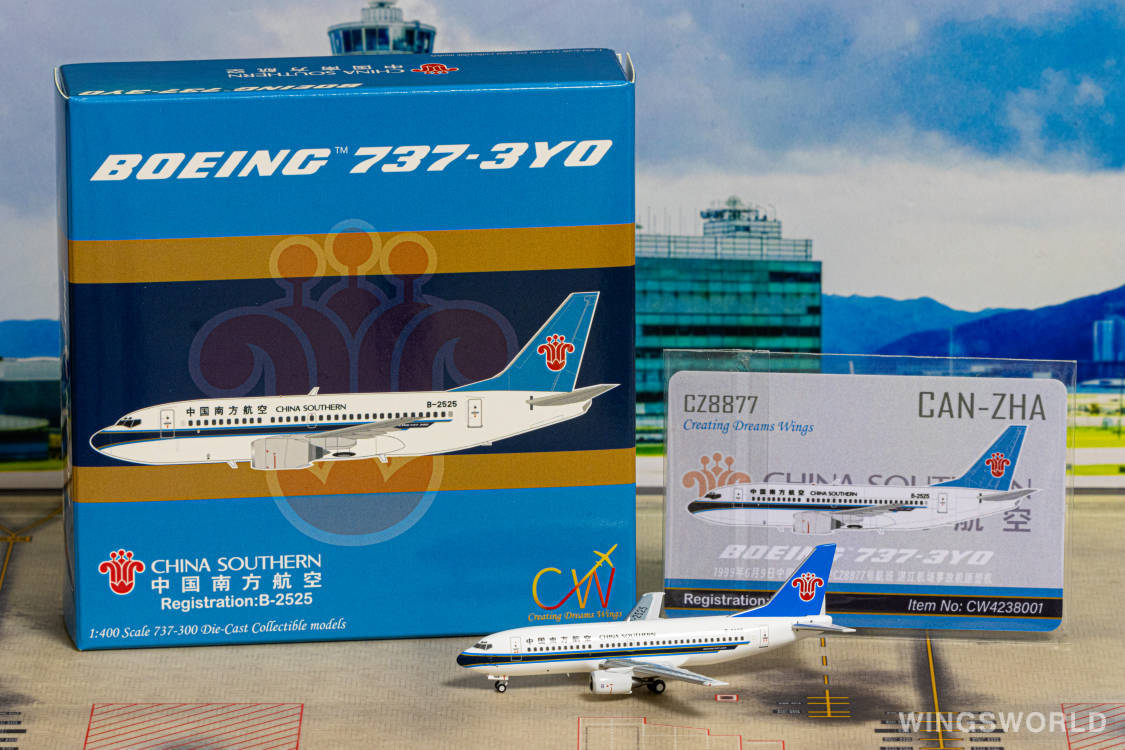 Creating Dreams Wings 1:400 CW4238001 China Southern 中国南方航空 Boeing 737-300 B-2525