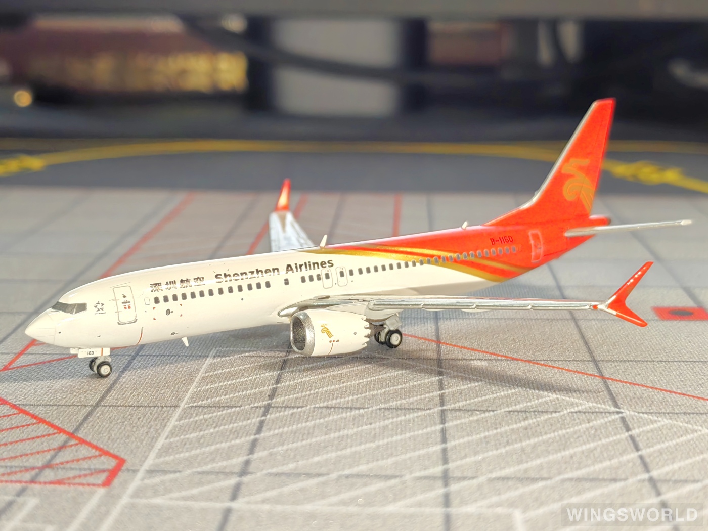 JC Wings 1:400 XX4068 Shenzhen Airlines 深圳航空 Boeing 737 MAX 8 B-1160