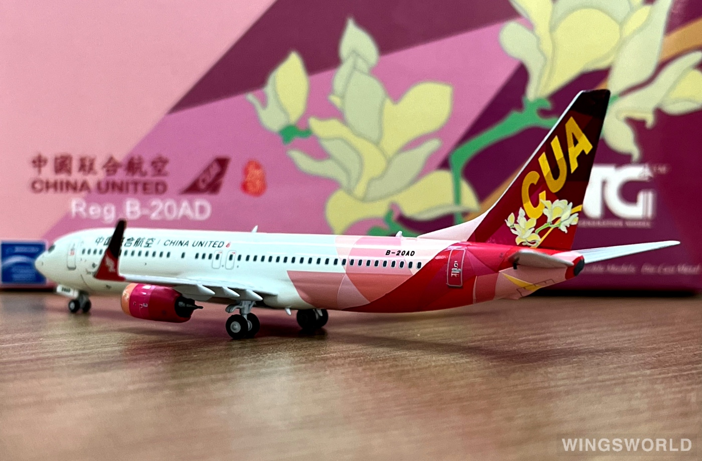 NGmodels 1:400 NG 58198 China United Airlines 中国联合航空 Boeing 737-800 B-20AD