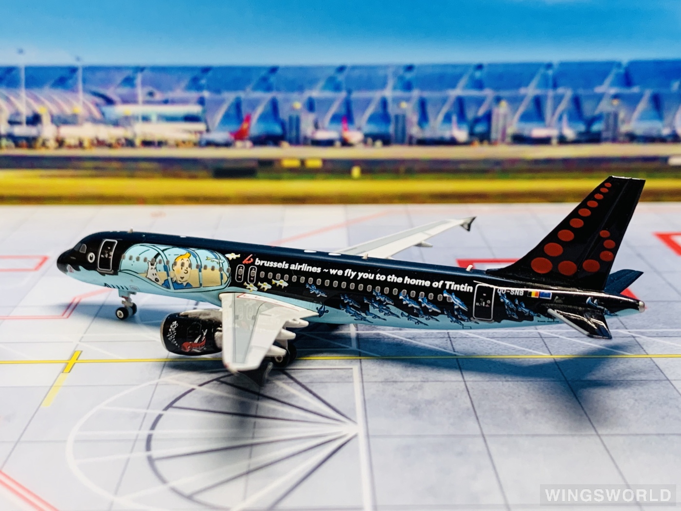 Phoenix 1:400 PH04078 Brussels Airlines 布鲁塞尔航空 Airbus A320 OO-SNB