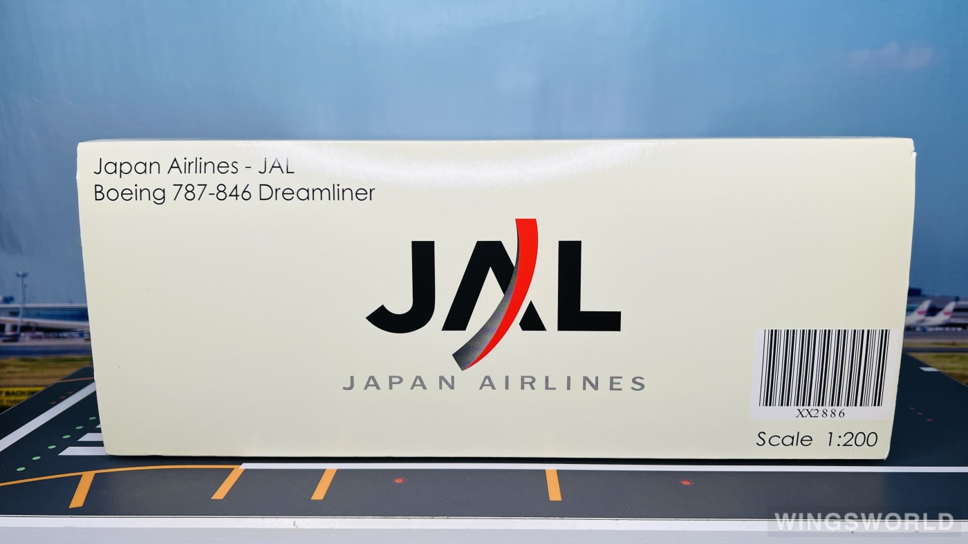 JC Wings 1:200 XX2886 Japan Airlines 日本航空 Boeing 787-8 JA822J