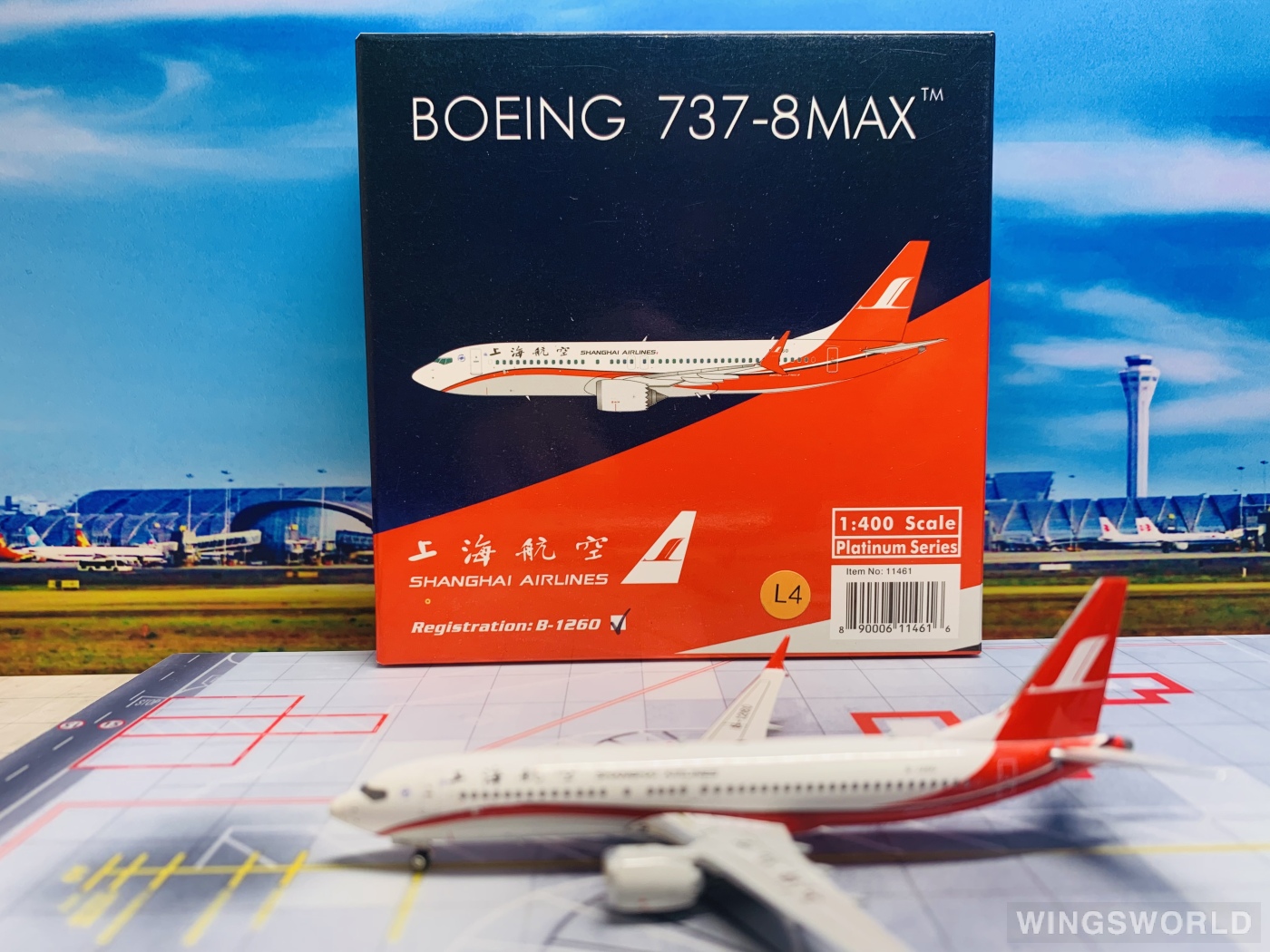 Phoenix 1:400 PH11461 Shanghai Airlines 上海航空 Boeing 737 MAX 8 B-1260