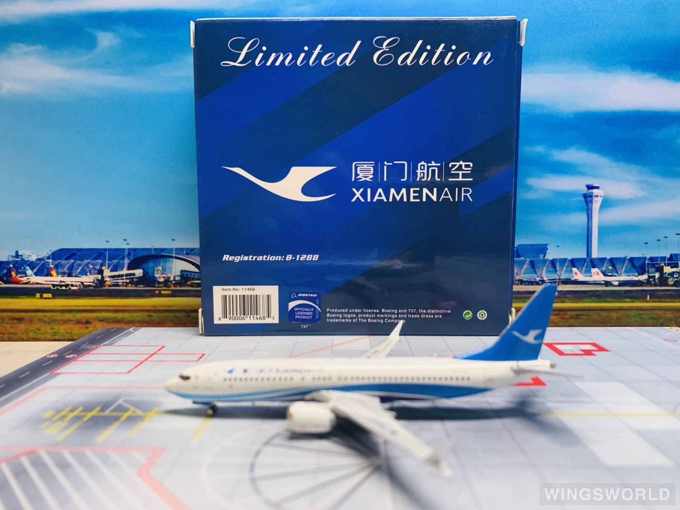 Phoenix 1:400 PH11468 XiamenAir 厦门航空 Boeing 737 MAX 8 B-1288