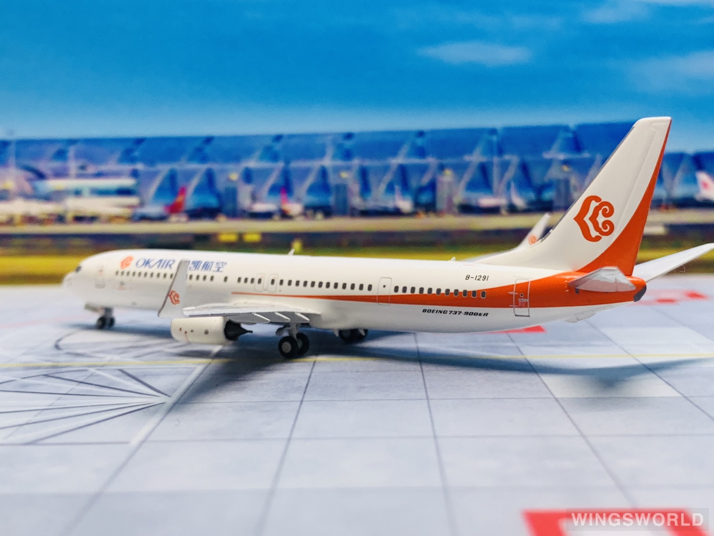 NGmodels 1:400 NG79019 Okay Airways 奥凯航空 Boeing 737-900ER B-1291