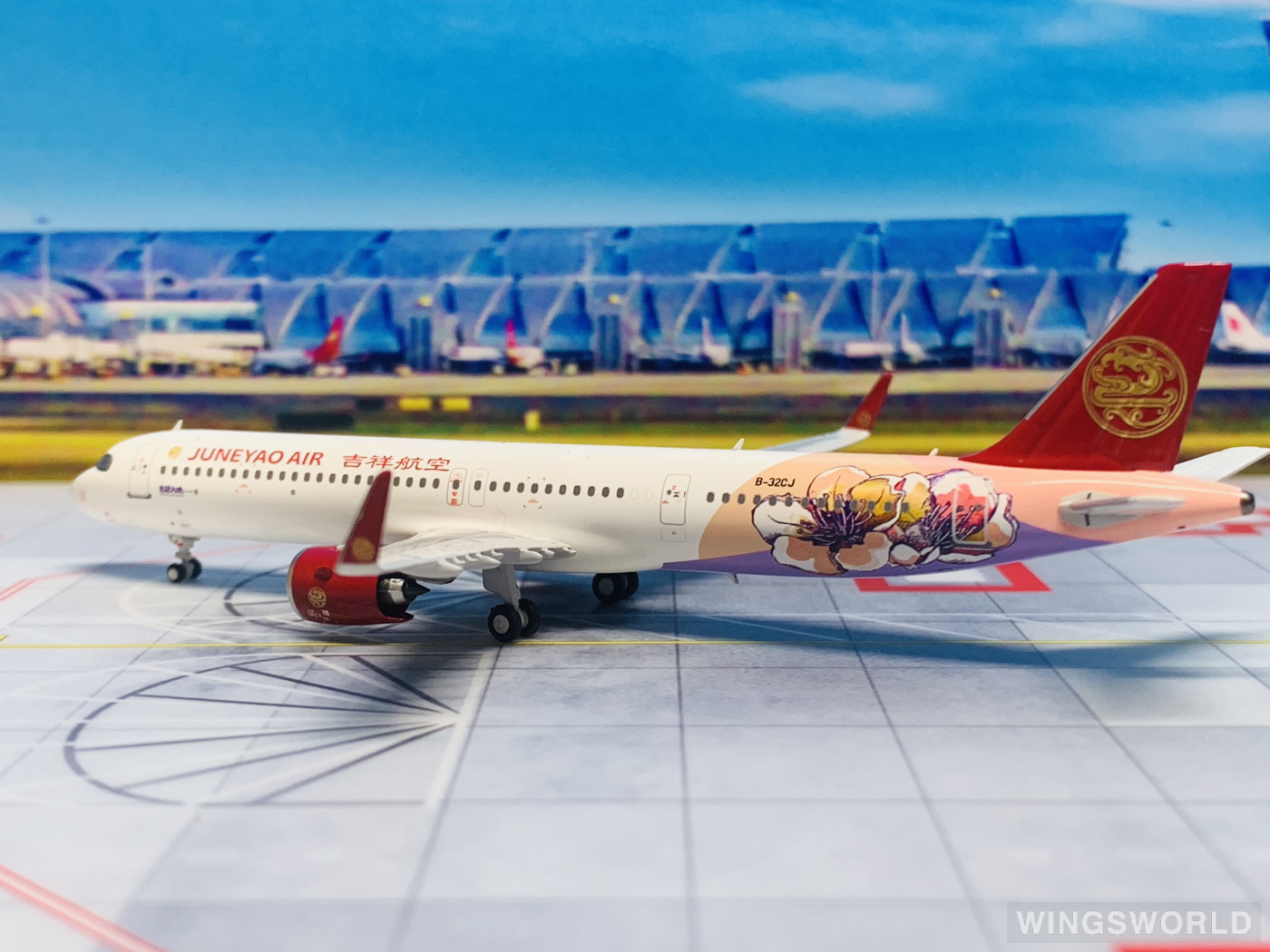 HYJLwings 1:400 HY210085 Juneyao Airlines 吉祥航空 Airbus A321neo B-32CJ