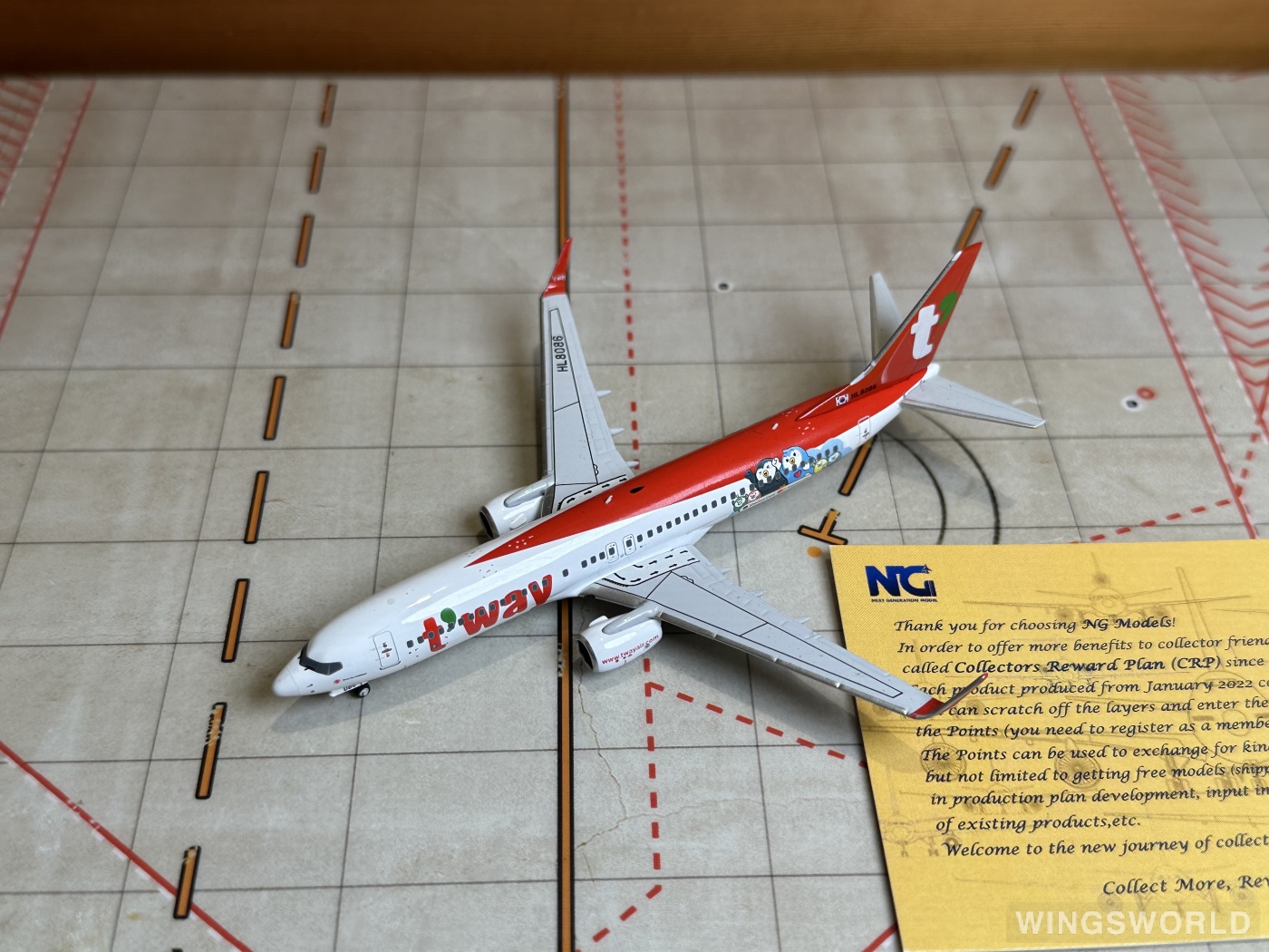 NGmodels 1:400 NG58201 TwayAir 德威航空 Boeing 737-800 HL8086