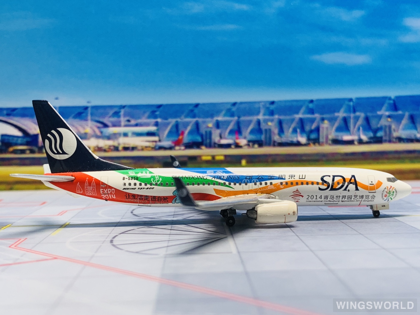 Witty 1:400 WT4738027 Shandong Airlines 山东航空 Boeing 737-800 B-5856