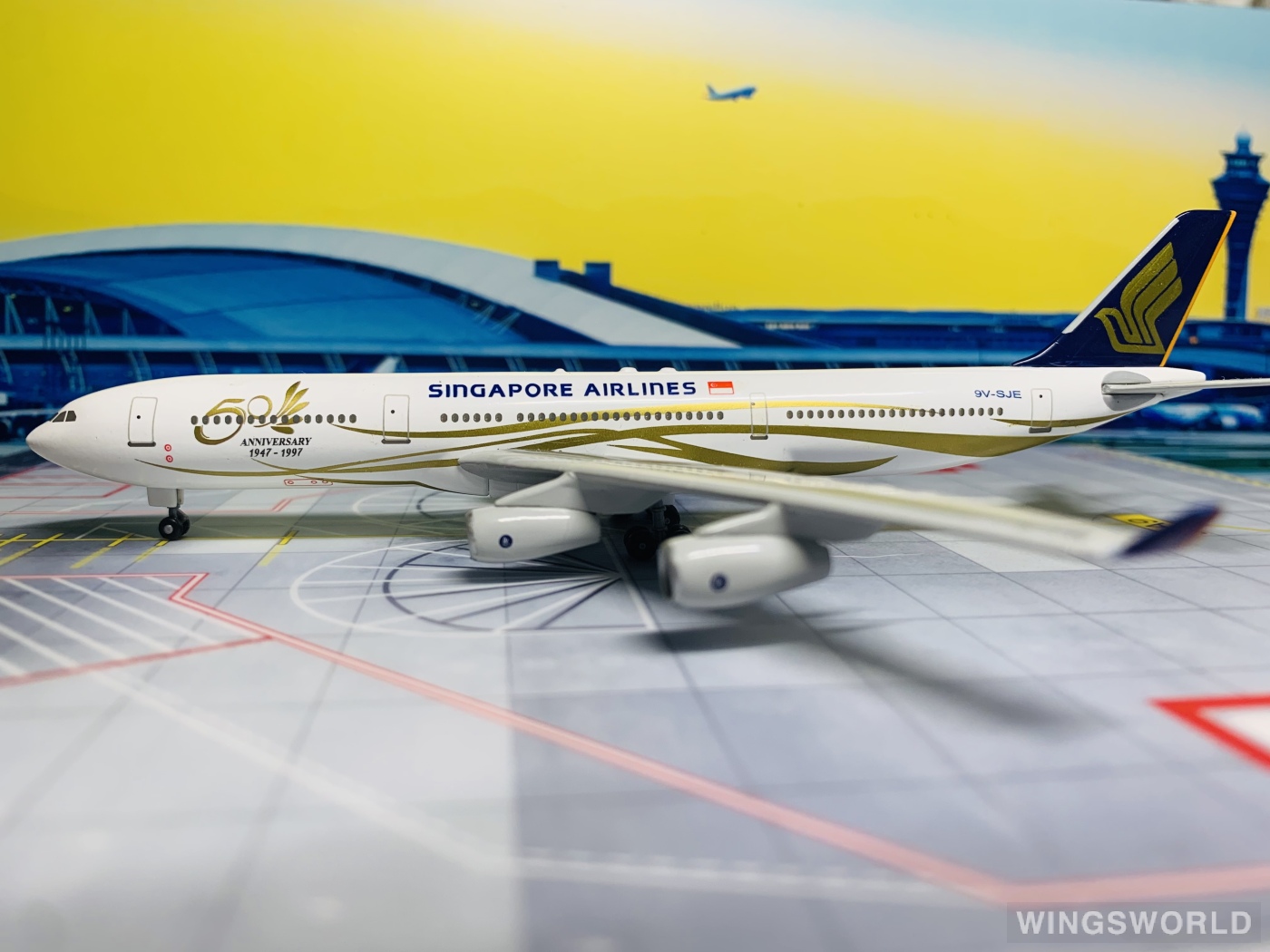 Dragon Models 1:400 55025 Singapore Airlines 新加坡航空 Airbus A340-300 9V-SJE