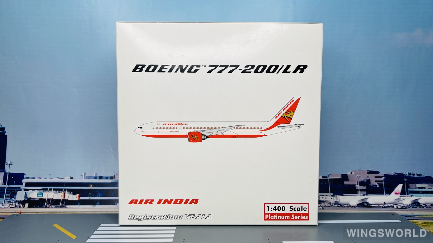 Phoenix 1:400 PH10186 Air India 印度航空 Boeing 777-200LR VT-ALA