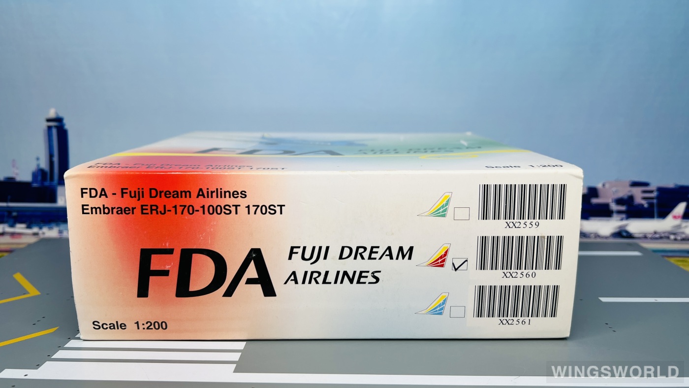 JC Wings 1:200 XX2560 Fuji Dream Airlines 富士梦幻航空 Embraer ERJ-170 JA01FJ