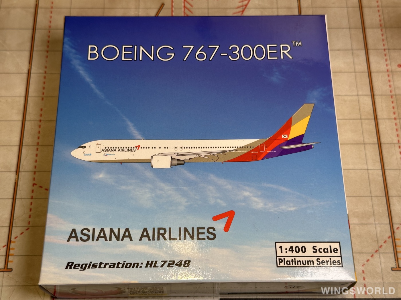 Phoenix 1:400 PH11663 Asiana 韩亚航空 Boeing 767-300ER HL7248