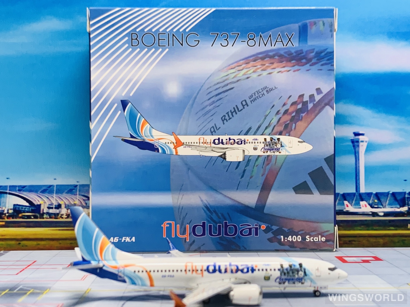 Phoenix 1:400 PH04501 Flydubai 迪拜航空 Boeing 737 MAX 8 A6-FKA