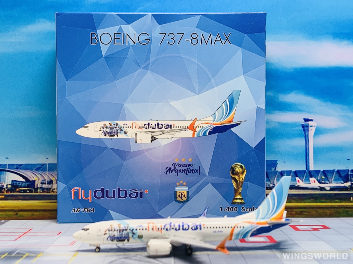 Phoenix 1:400 PH04501 Flydubai 迪拜航空 Boeing 737 MAX 8 A6-FKA