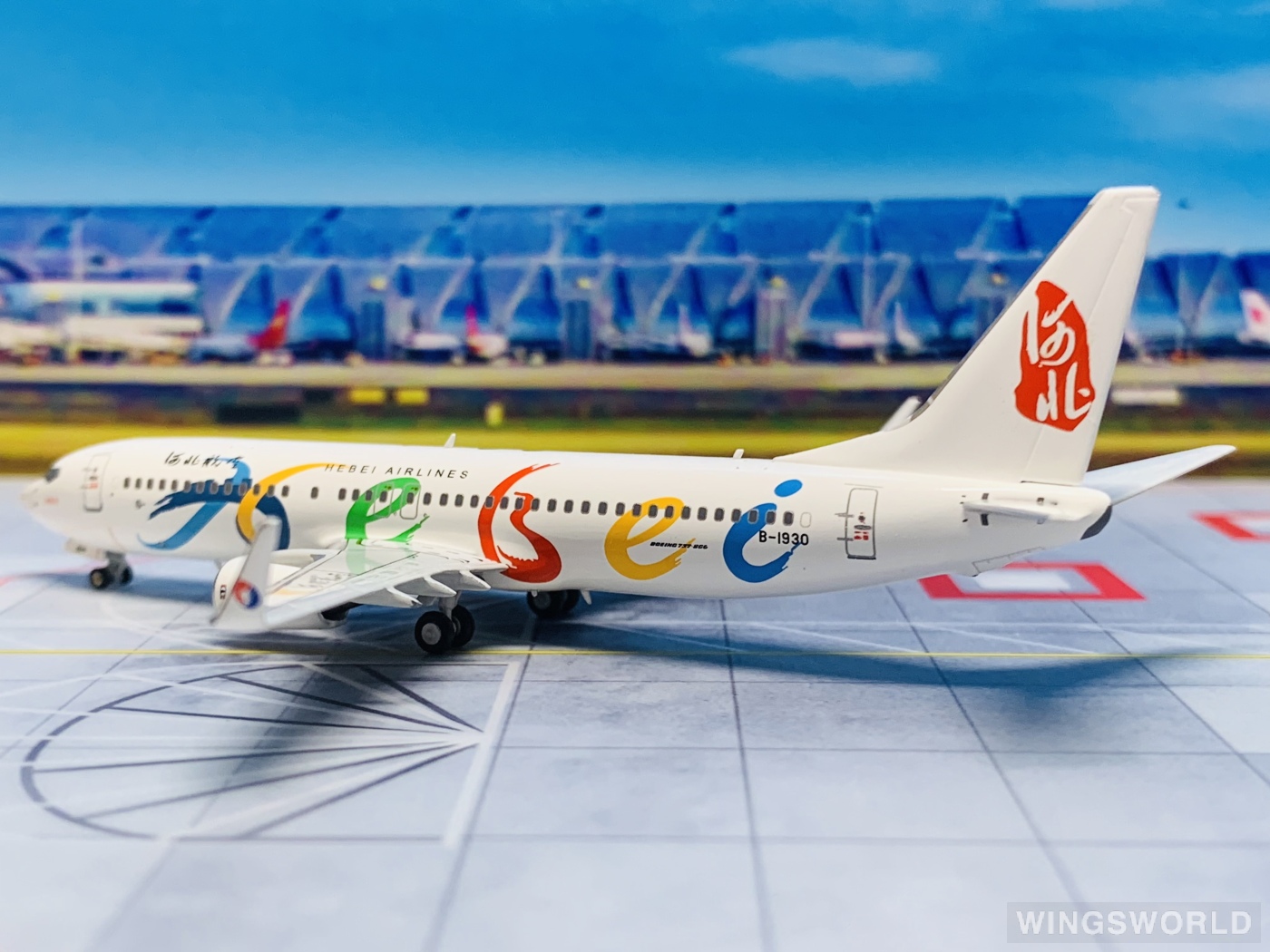 NGmodels 1:400 NG58058 Hebei Airlines 河北航空 Boeing 737-800 B-1930