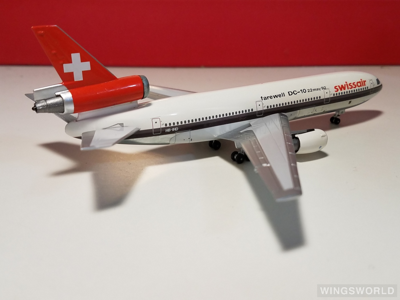 AeroClassics 1:400 ACHBIHD Swissair 瑞士航空 McDonnell Douglas DC-10 HB-IHD