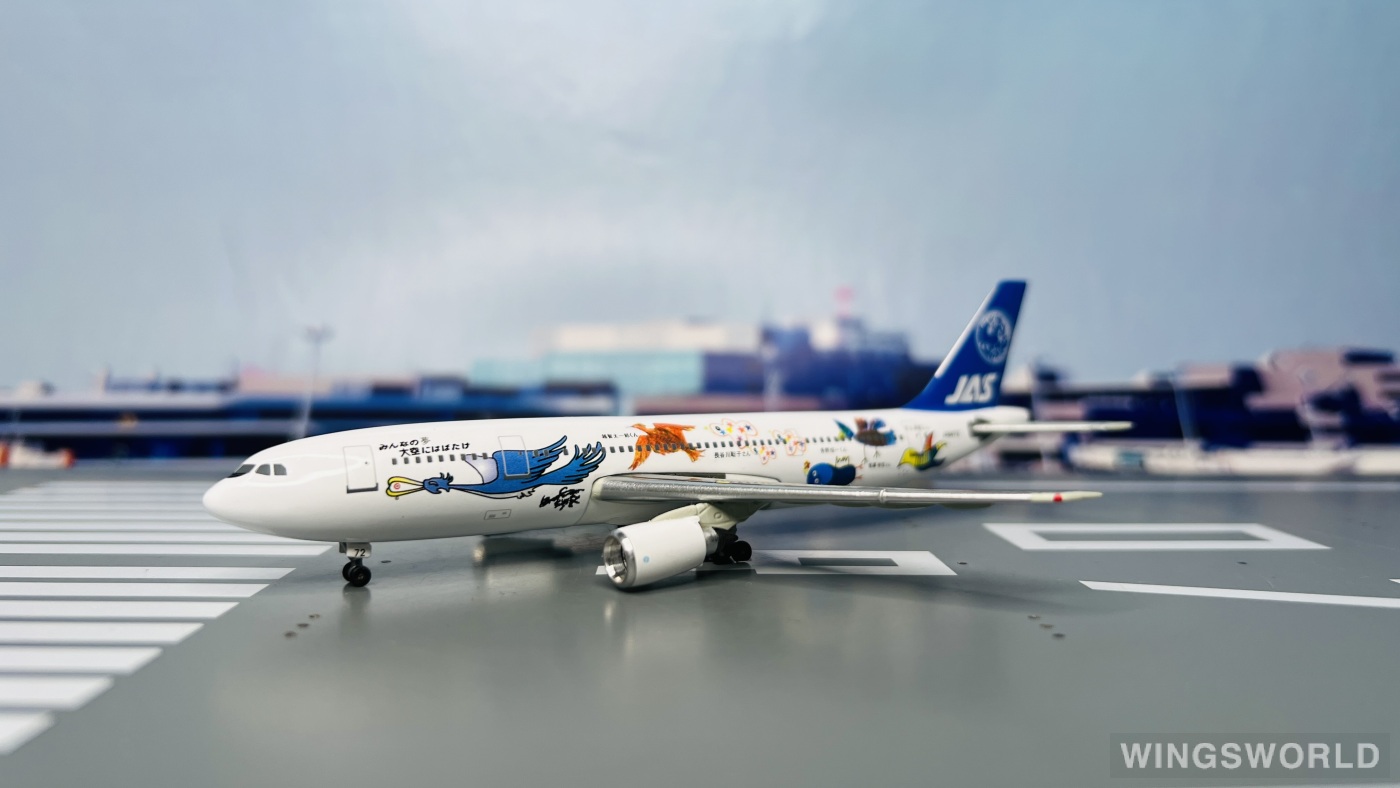 限定値下げ！JAS エアバス A300B4-200 1/200スケール Yahoo!オークション - Jfox 1/200 ダイキャストモデル JAS