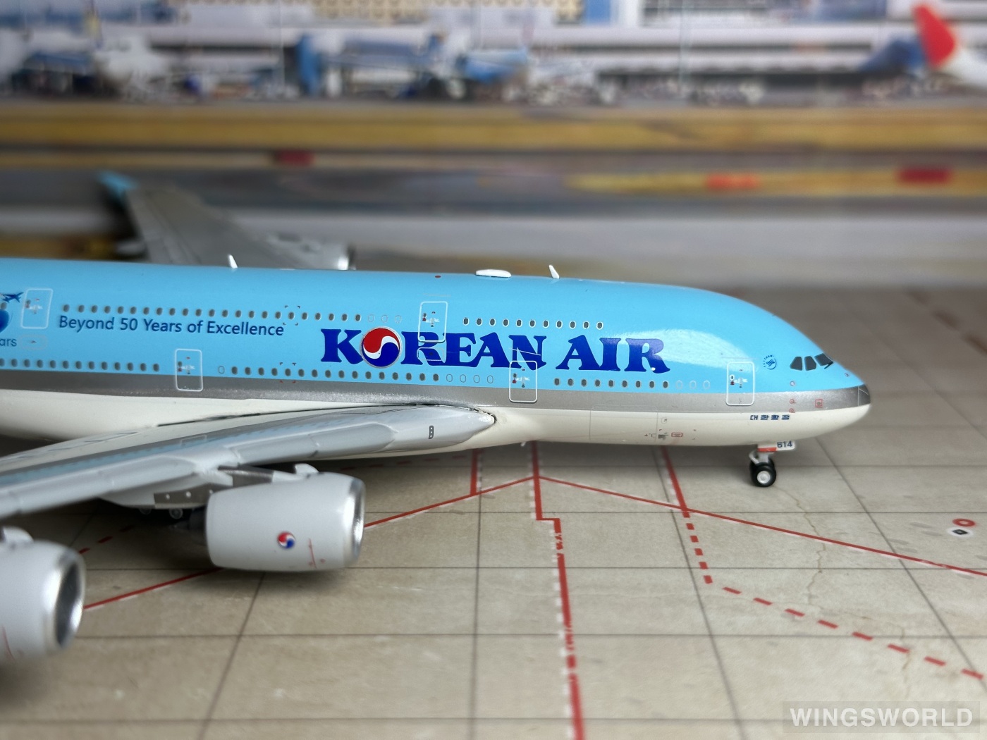 JC Wings 1:400 EW4388016 Korean Air 大韩航空 Airbus A380-800 HL7614