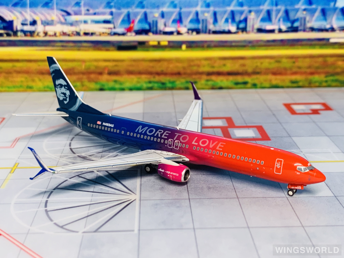 NGmodels 1:400 NG79025 Alaska Airlines 阿拉斯加航空 Boeing 737-900ER N493AS