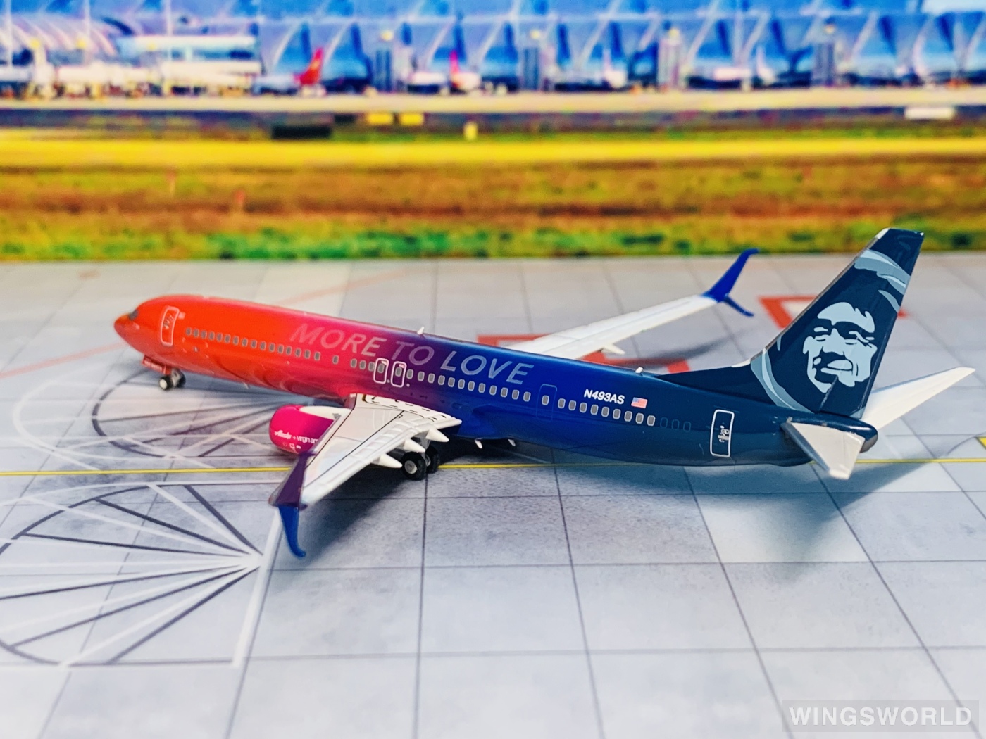 NGmodels 1:400 NG79025 Alaska Airlines 阿拉斯加航空 Boeing 737-900ER N493AS