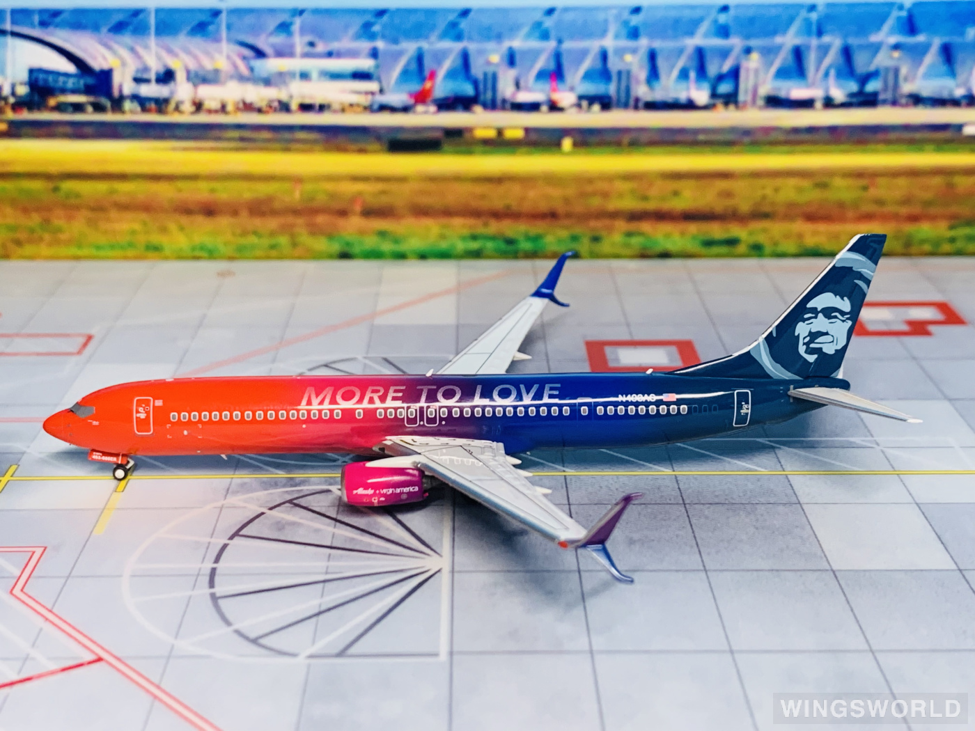 NGmodels 1:400 NG79025 Alaska Airlines 阿拉斯加航空 Boeing 737-900ER N493AS