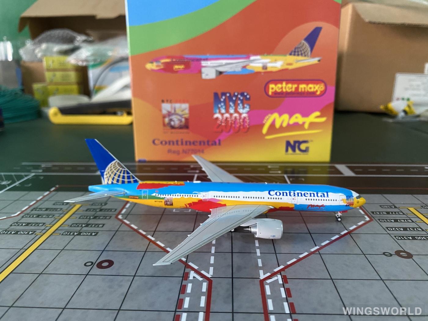 NGmodels 1:400 NG72005 Continental Airlines 美国大陆航空 Boeing 777-200ER N77014