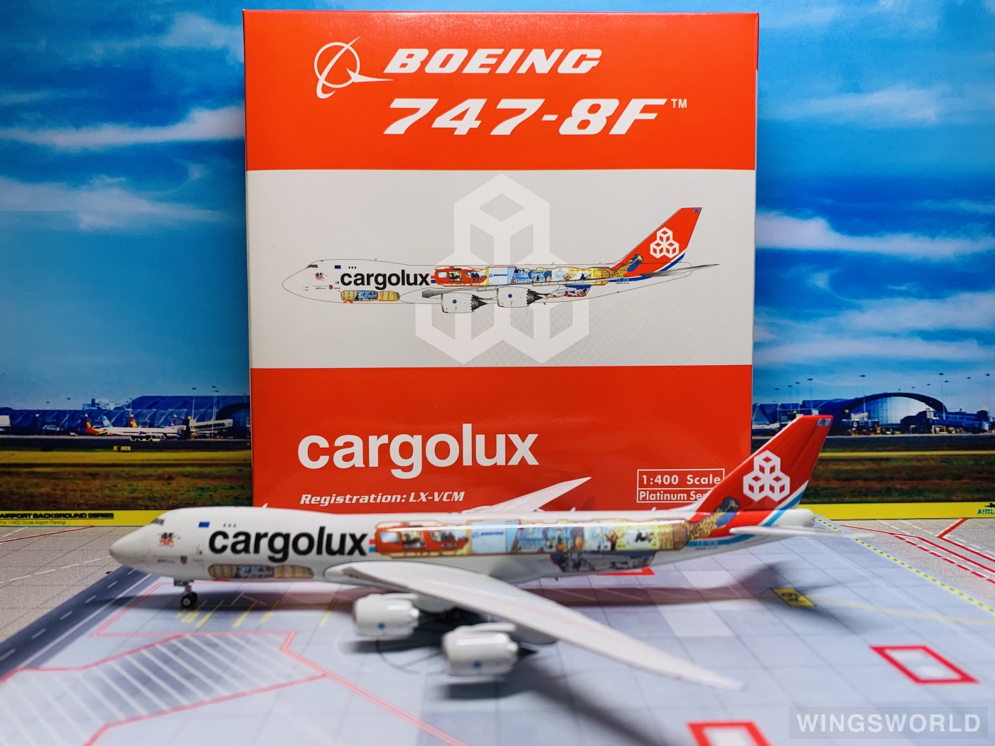 Phoenix 1:400 PH11328 Cargolux 卢森堡货运航空 Boeing 747-8F LX-VCM