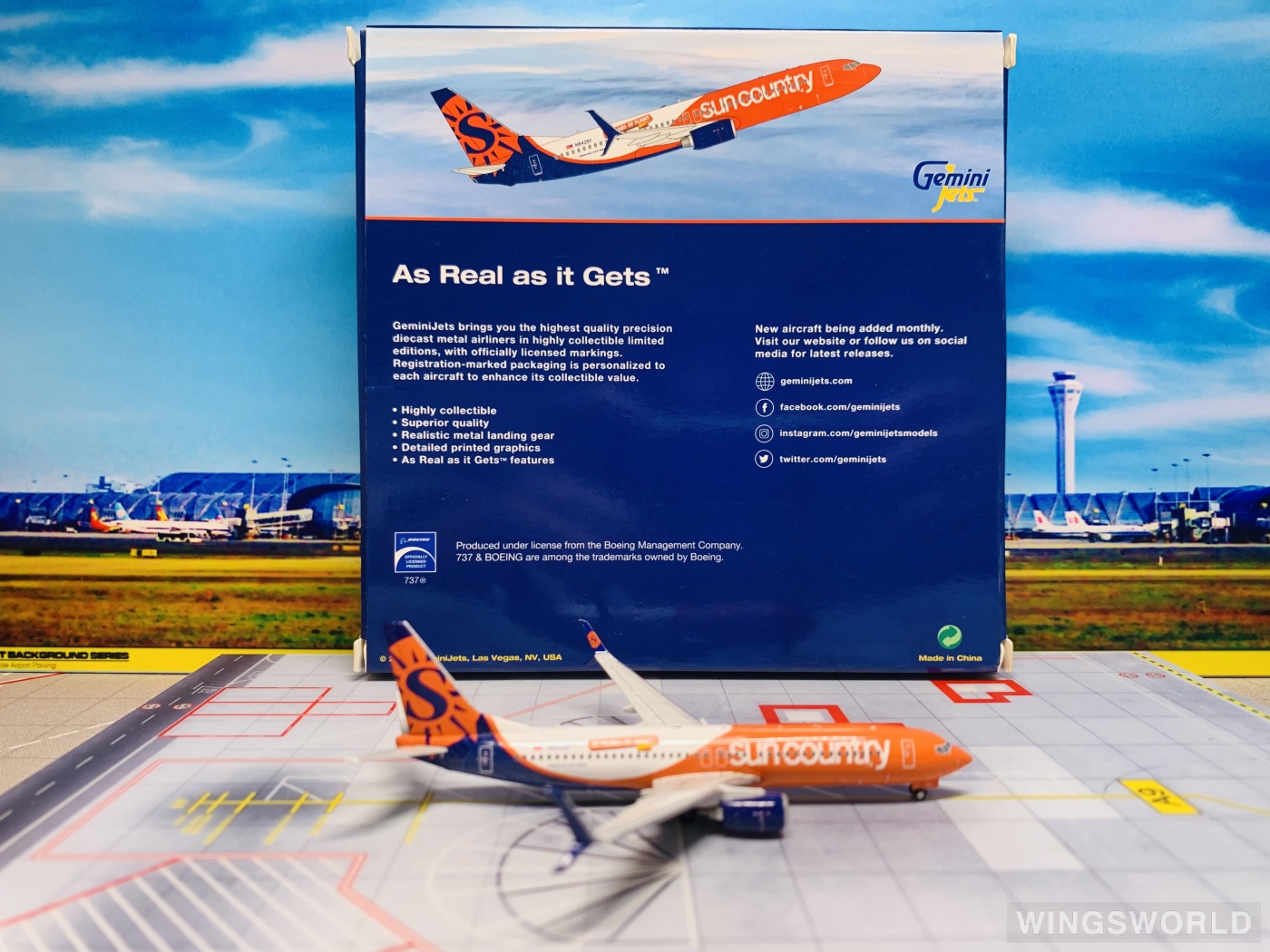 Geminijets 1:400 GJSCX1960 Sun Country Airlines 太阳城航空 Boeing 737-800 N842SY