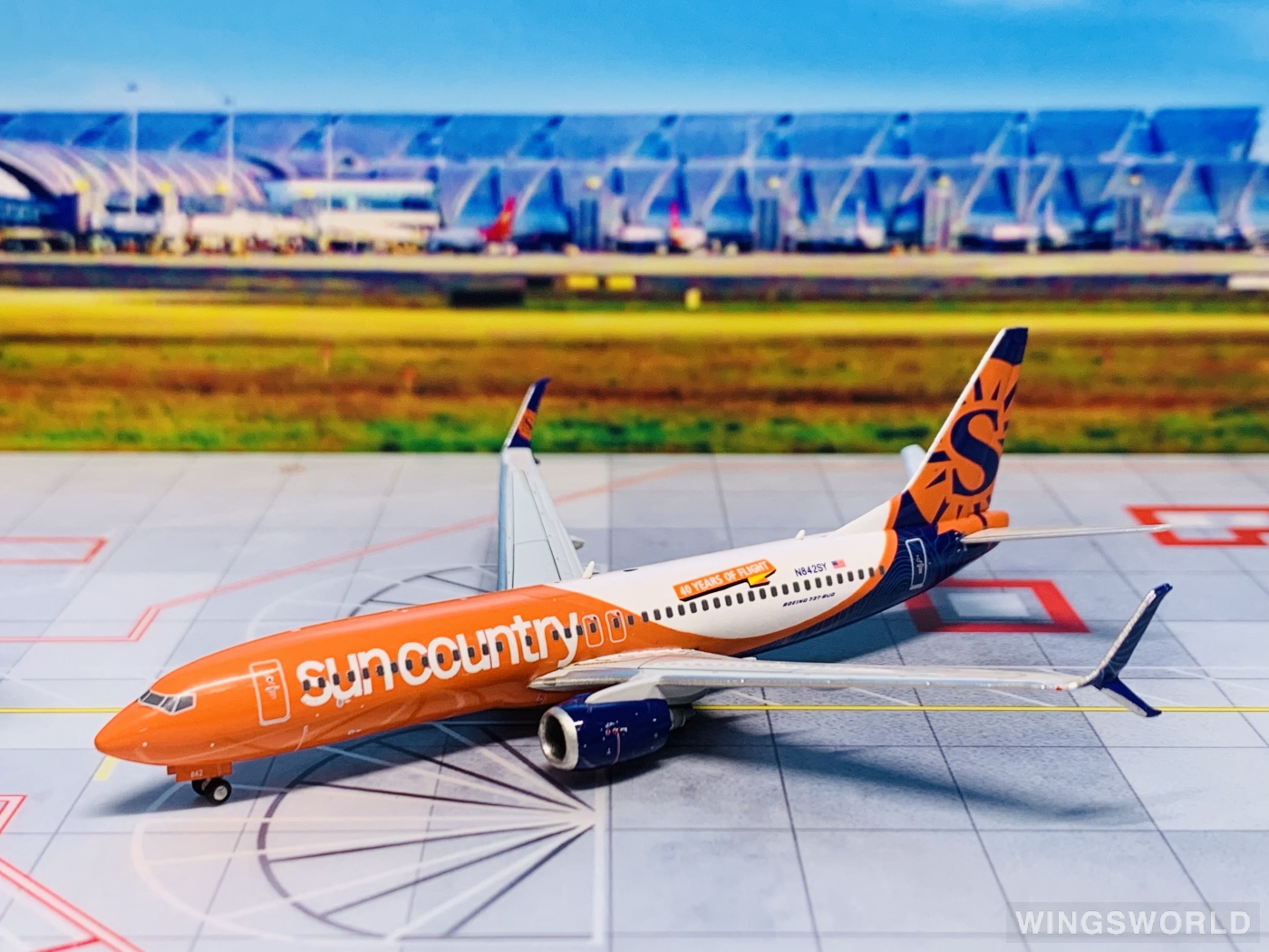 Geminijets 1:400 GJSCX1960 Sun Country Airlines 太阳城航空 Boeing 737-800 N842SY