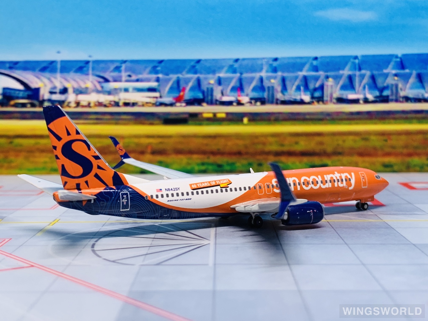Geminijets 1:400 GJSCX1960 Sun Country Airlines 太阳城航空 Boeing 737-800 N842SY