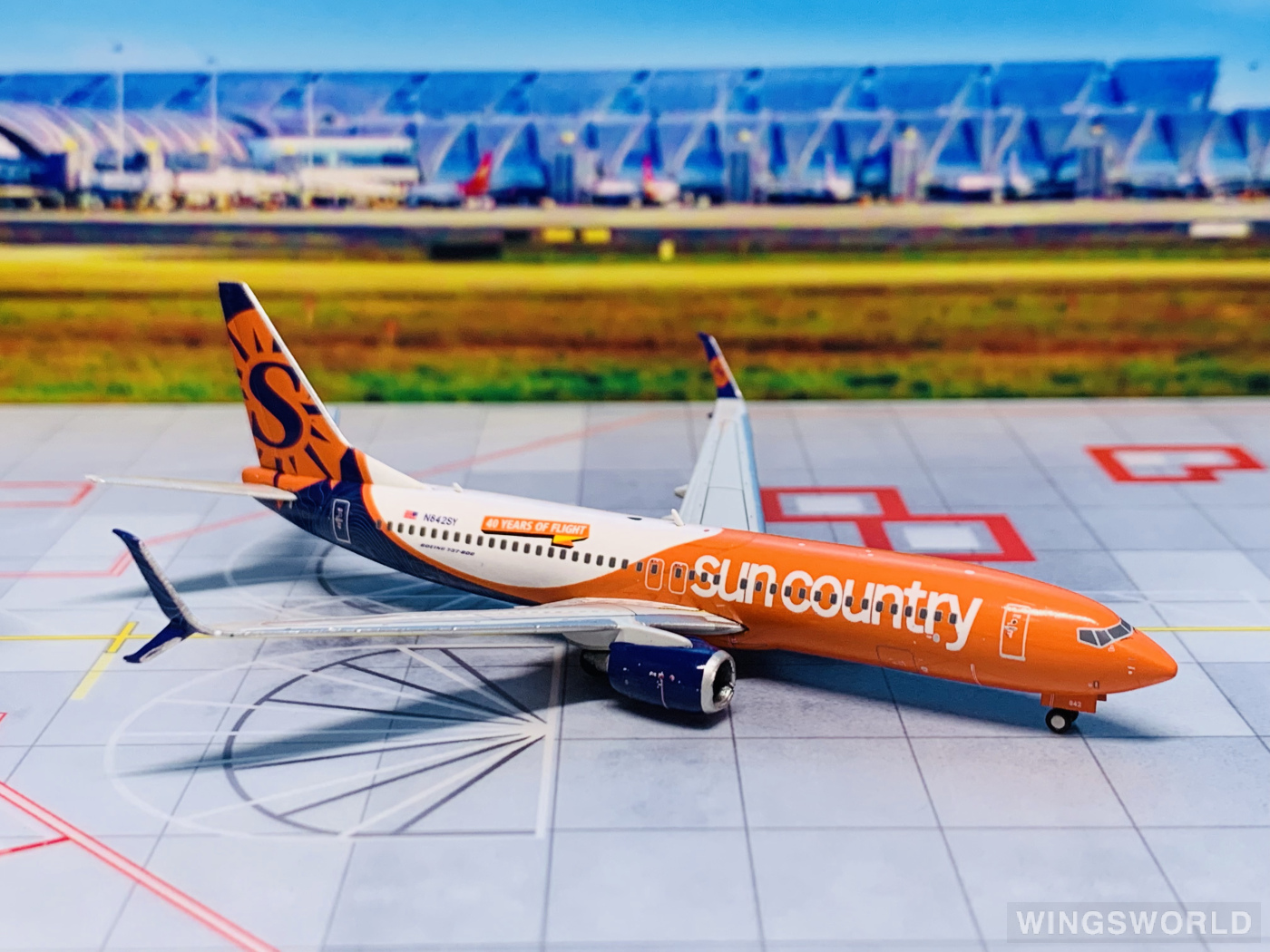 Geminijets 1:400 GJSCX1960 Sun Country Airlines 太阳城航空 Boeing 737-800 N842SY