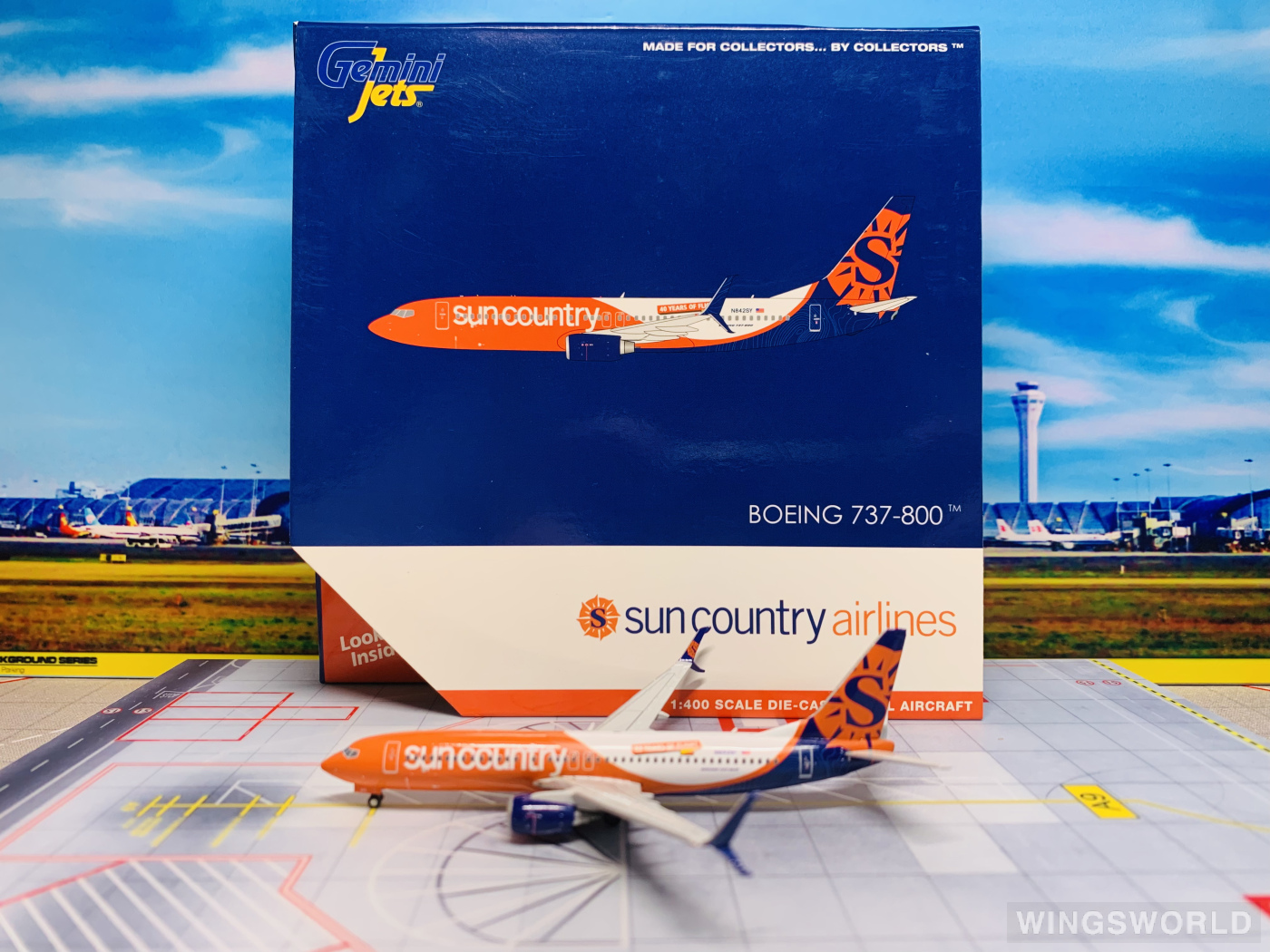 Geminijets 1:400 GJSCX1960 Sun Country Airlines 太阳城航空 Boeing 737-800 N842SY