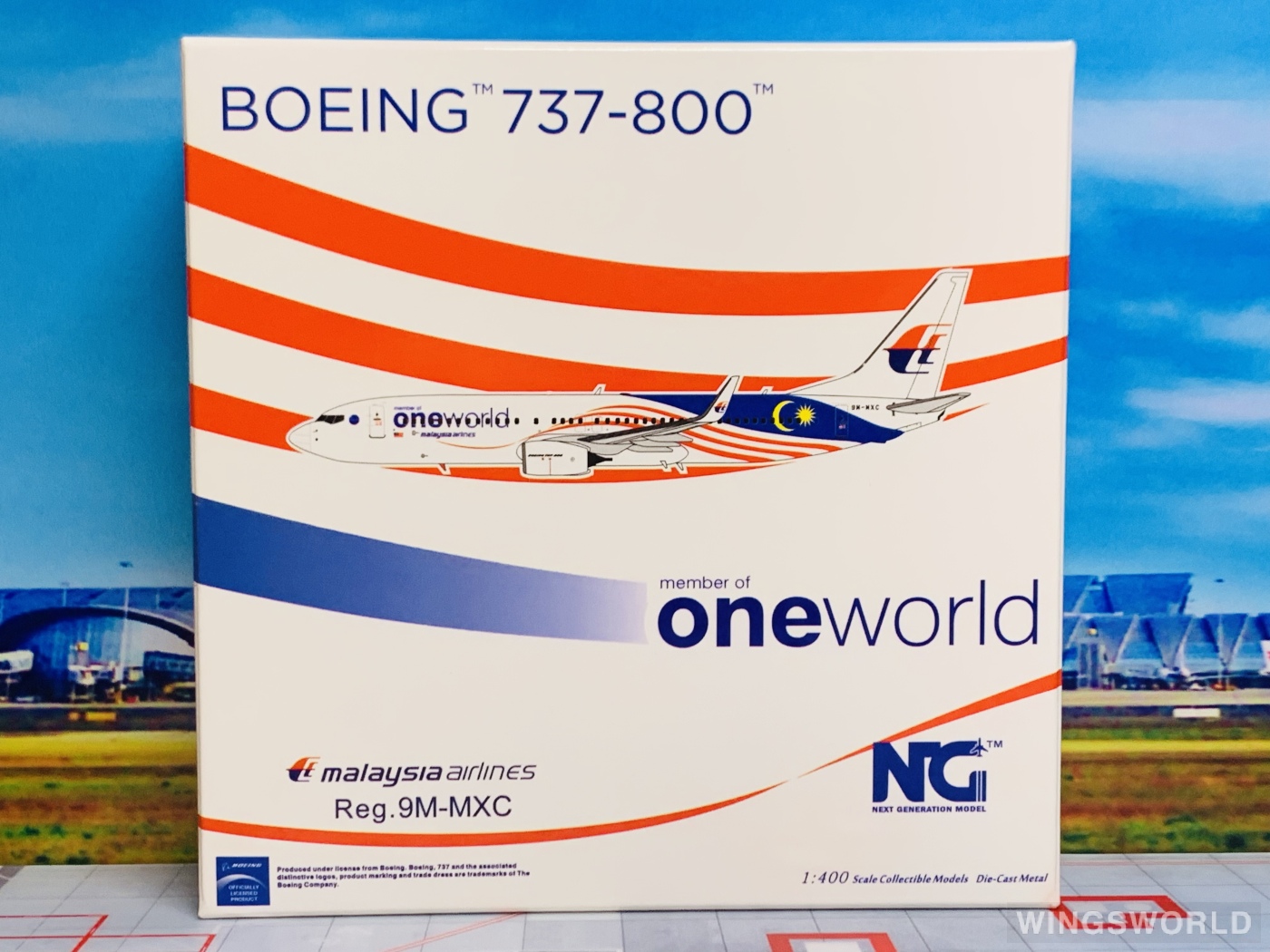 NGmodels 1:400 NG58112 Malaysia Airlines 马来西亚航空 Boeing 737-800 9M-MXC