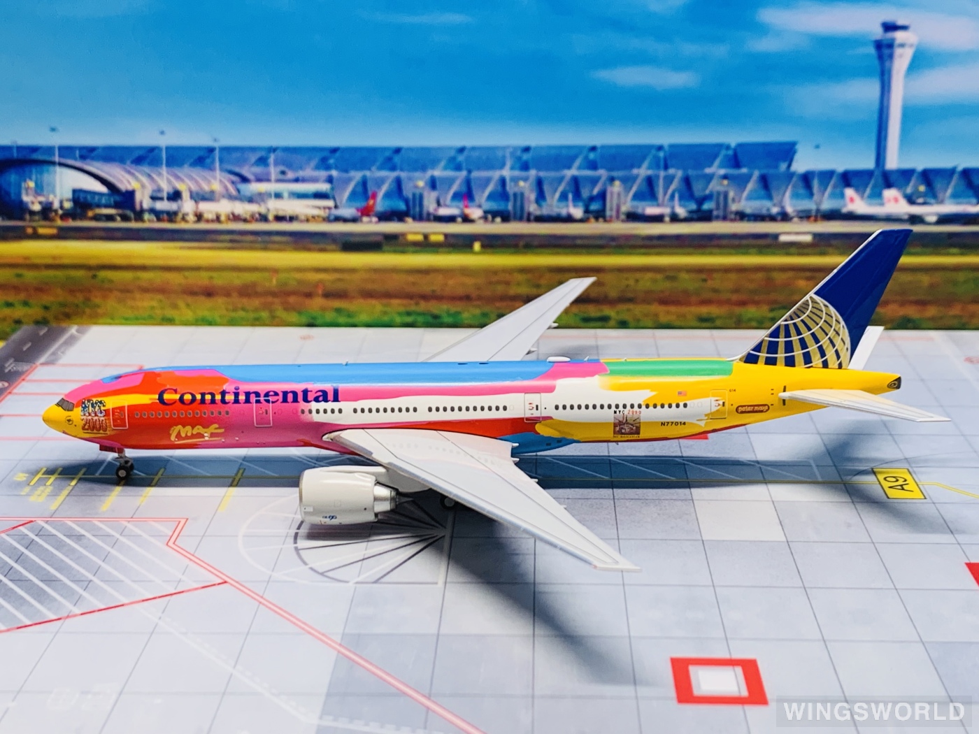 NGmodels 1:400 NG72005 Continental Airlines 美国大陆航空 Boeing 777-200ER N77014