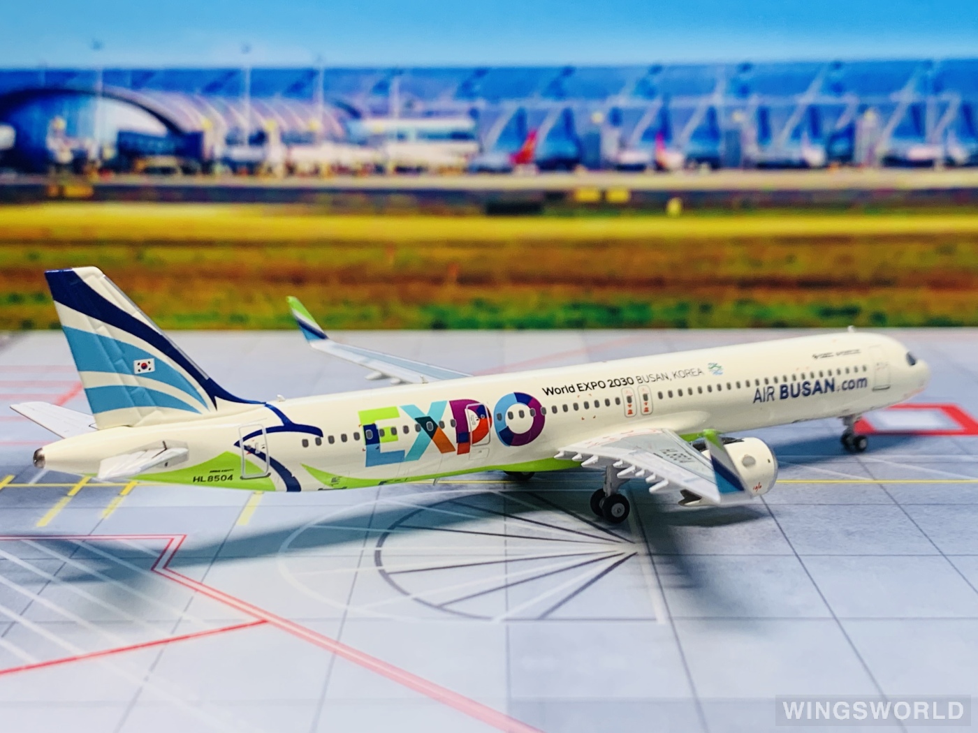 NGmodels 1:400 NG13059 Air Busan 釜山航空 Airbus A321neo HL8504
