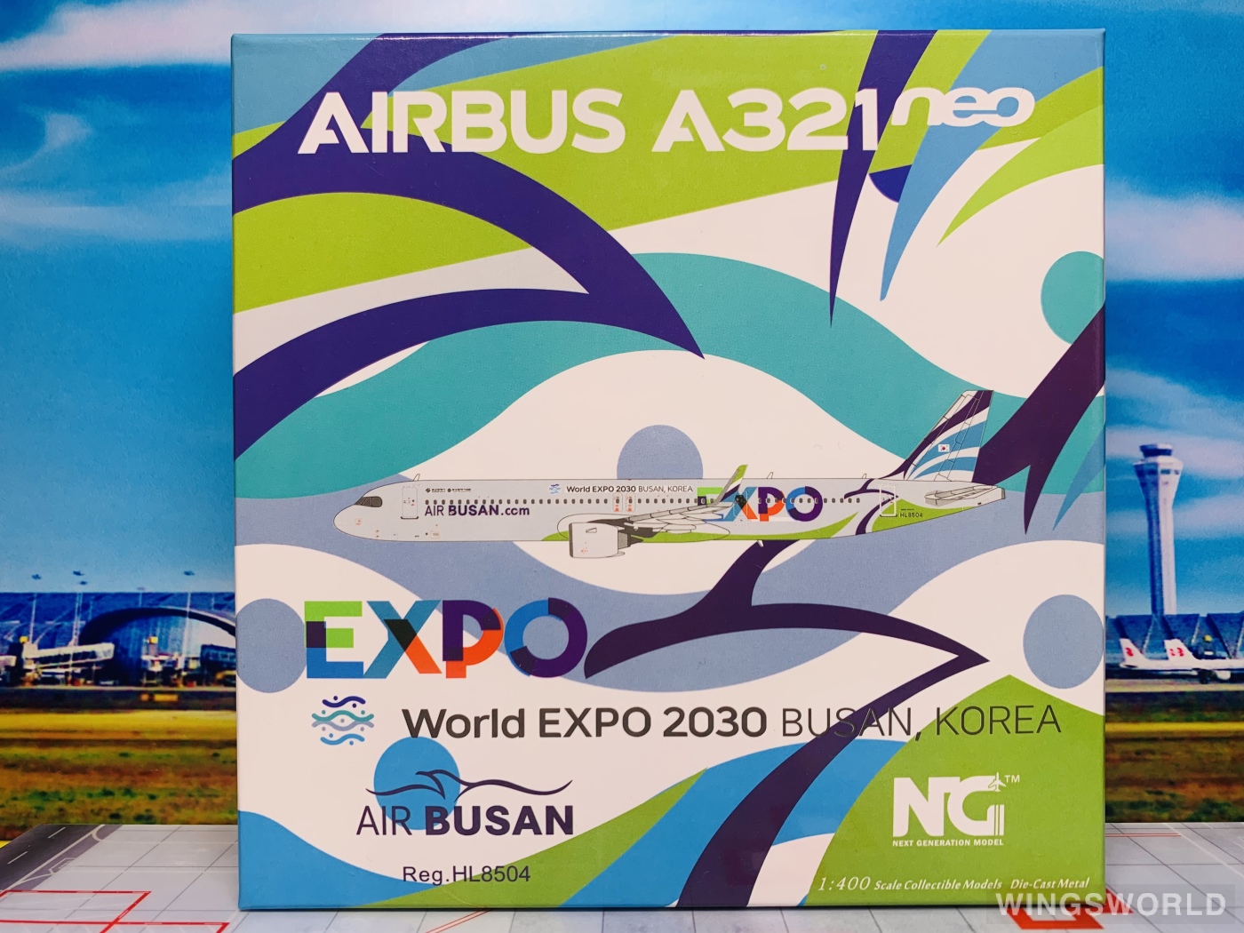 NGmodels 1:400 NG13059 Air Busan 釜山航空 Airbus A321neo HL8504