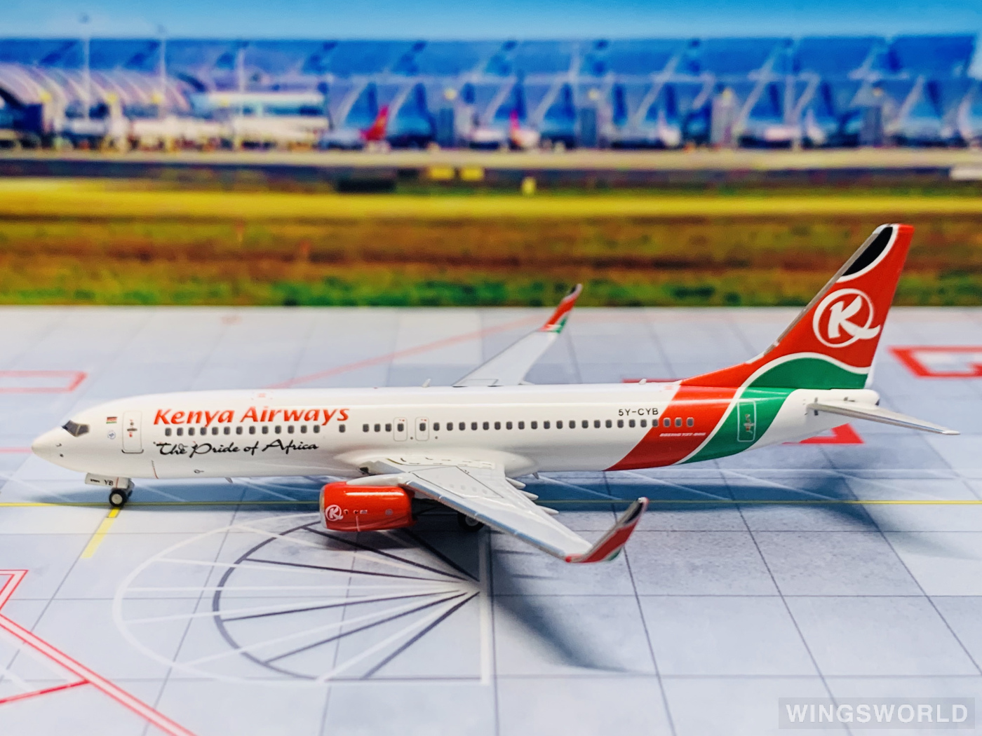 NGmodels 1:400 NG58168 Kenya Airways 肯尼亚航空 Boeing 737-800 5Y-CYB