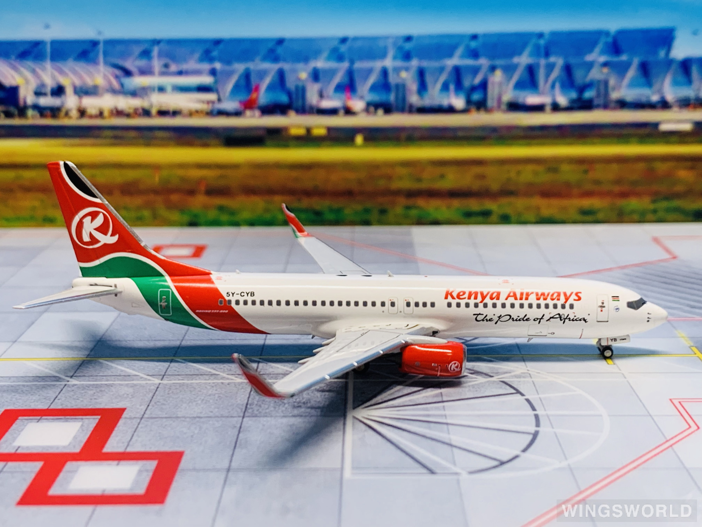 NGmodels 1:400 NG58168 Kenya Airways 肯尼亚航空 Boeing 737-800 5Y-CYB