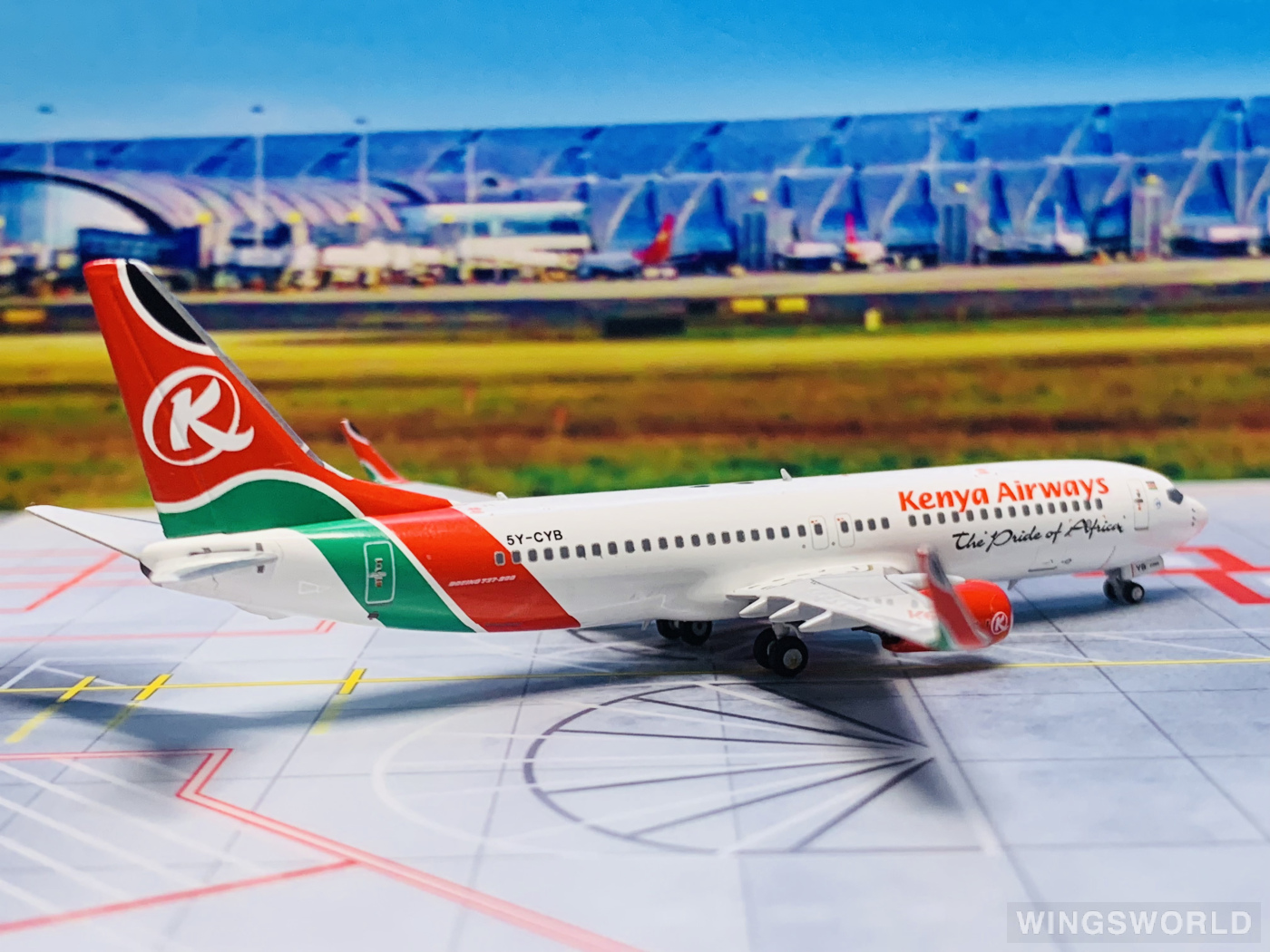 NGmodels 1:400 NG58168 Kenya Airways 肯尼亚航空 Boeing 737-800 5Y-CYB