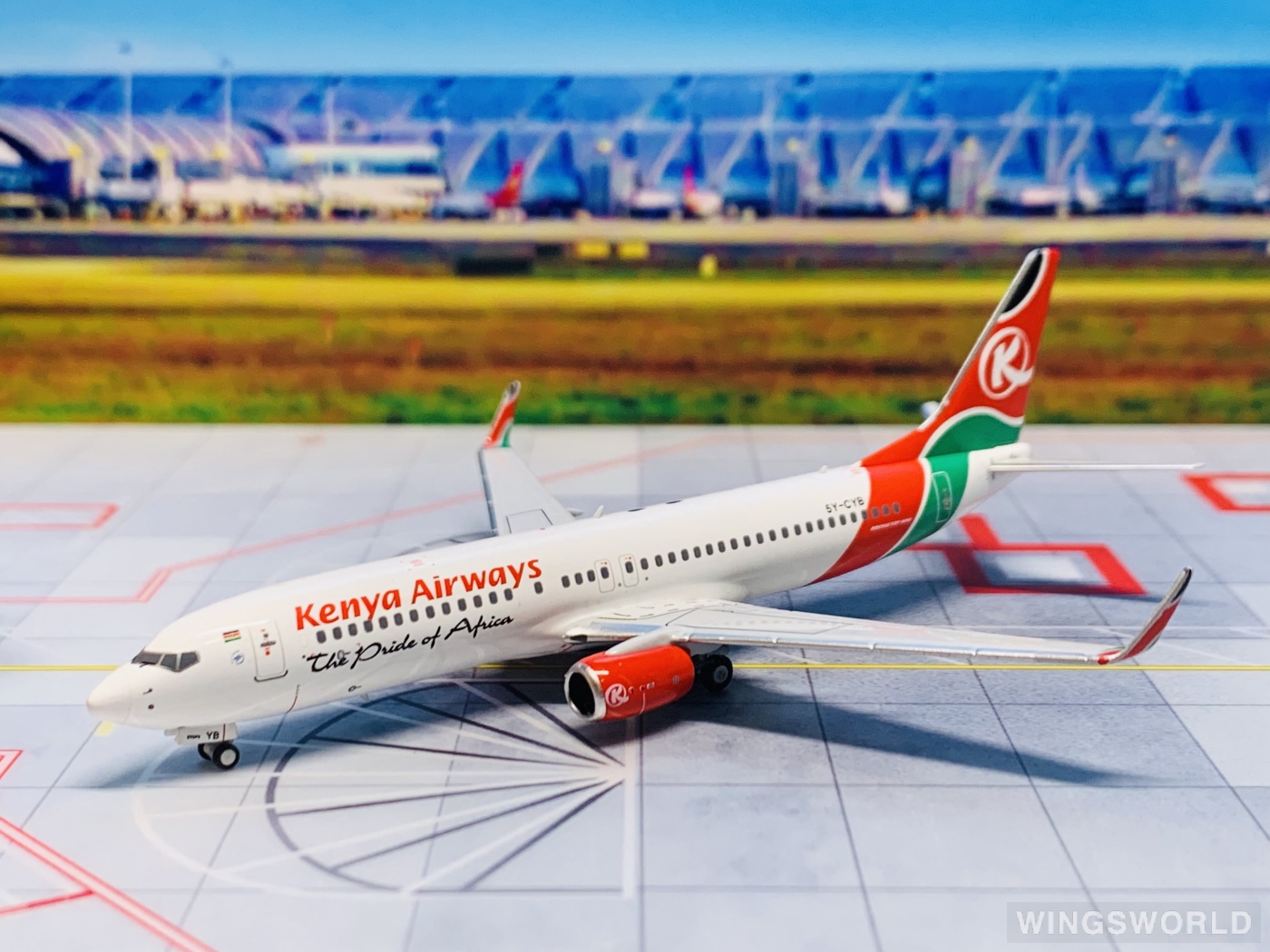 NGmodels 1:400 NG58168 Kenya Airways 肯尼亚航空 Boeing 737-800 5Y-CYB