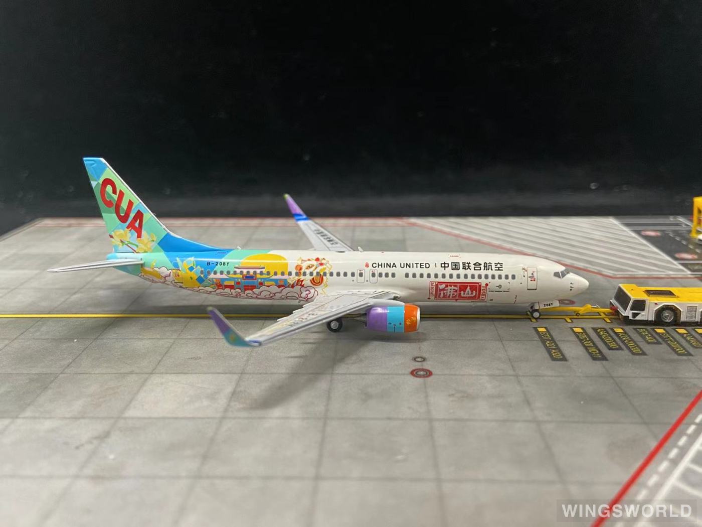 NGmodels 1:400 NG58203 China United Airlines 中国联合航空 Boeing 737-800 B-208Y