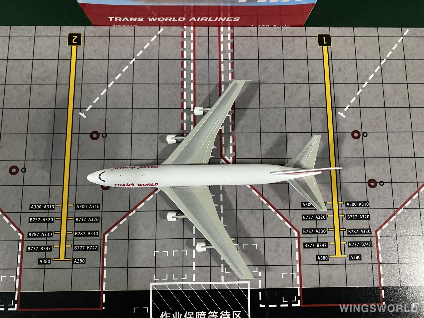 Phoenix 1:400 PH04568 TWA 环球航空 Boeing 747-100 N93119
