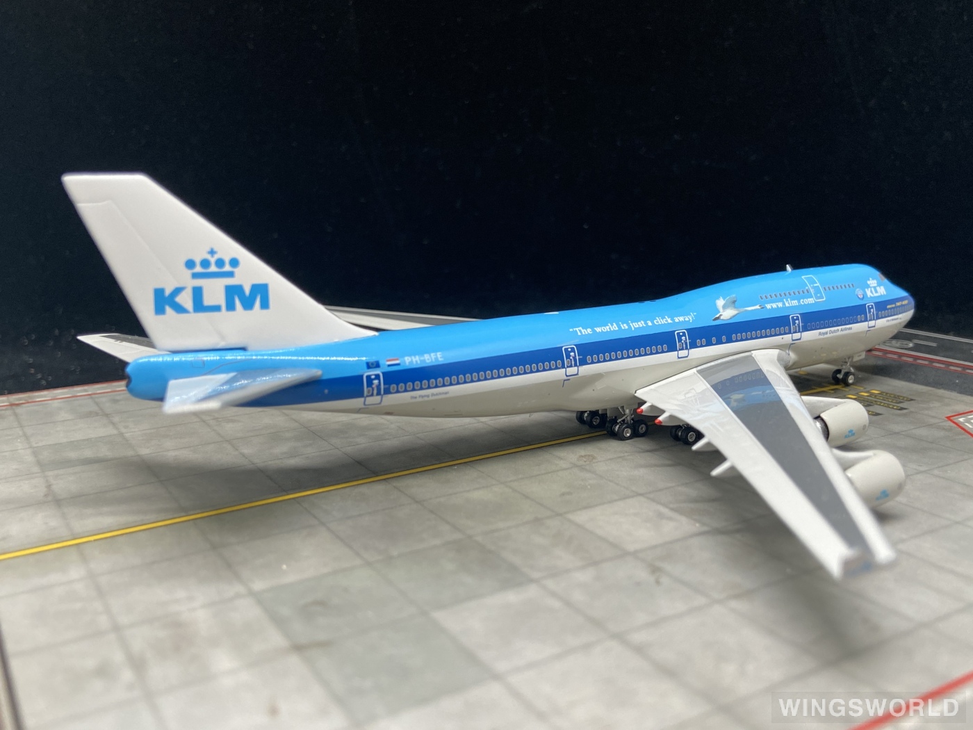 Phoenix 1:400 PH11619 KLM 荷兰皇家航空 Boeing 747-400 PH-BFE