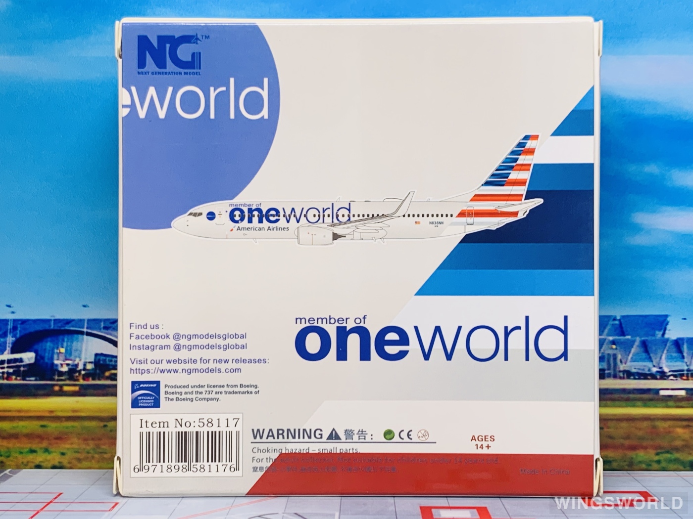 NGmodels 1:400 NG58117 American Airlines 美国航空 Boeing 737-800 N838NN